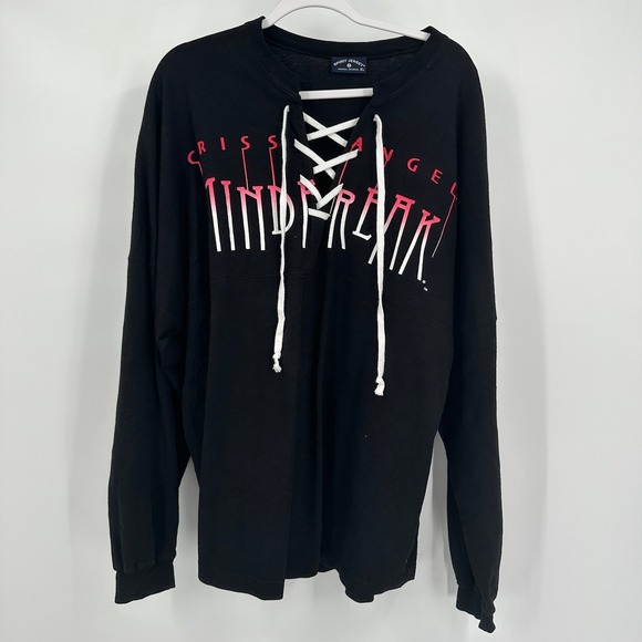SPIRIT JERSEY Tops - Spirit Jersey Criss Angel Mindfreak Top Sx XL Lace Up Goth Emo Vegas Illusionist